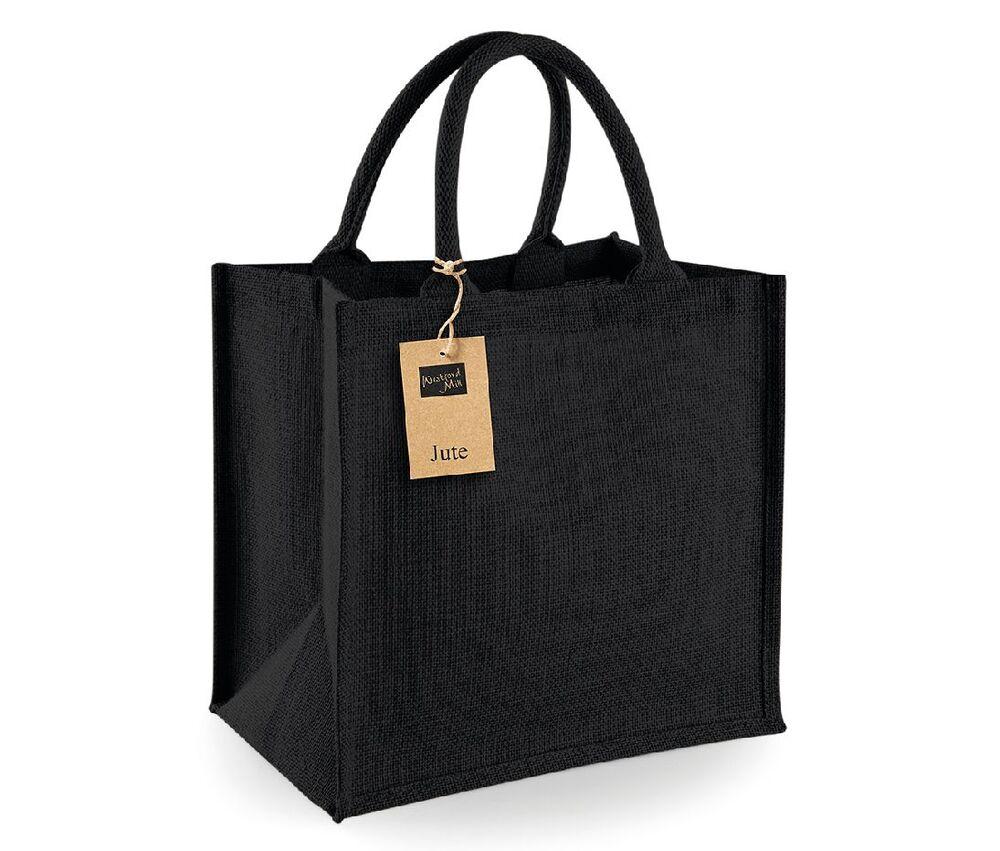 sac cabas en jute noir happy face strass sequins