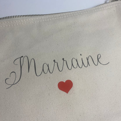 Pochette Marraine coeur