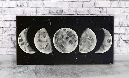 Peinture sur toile "Phases de Lune"