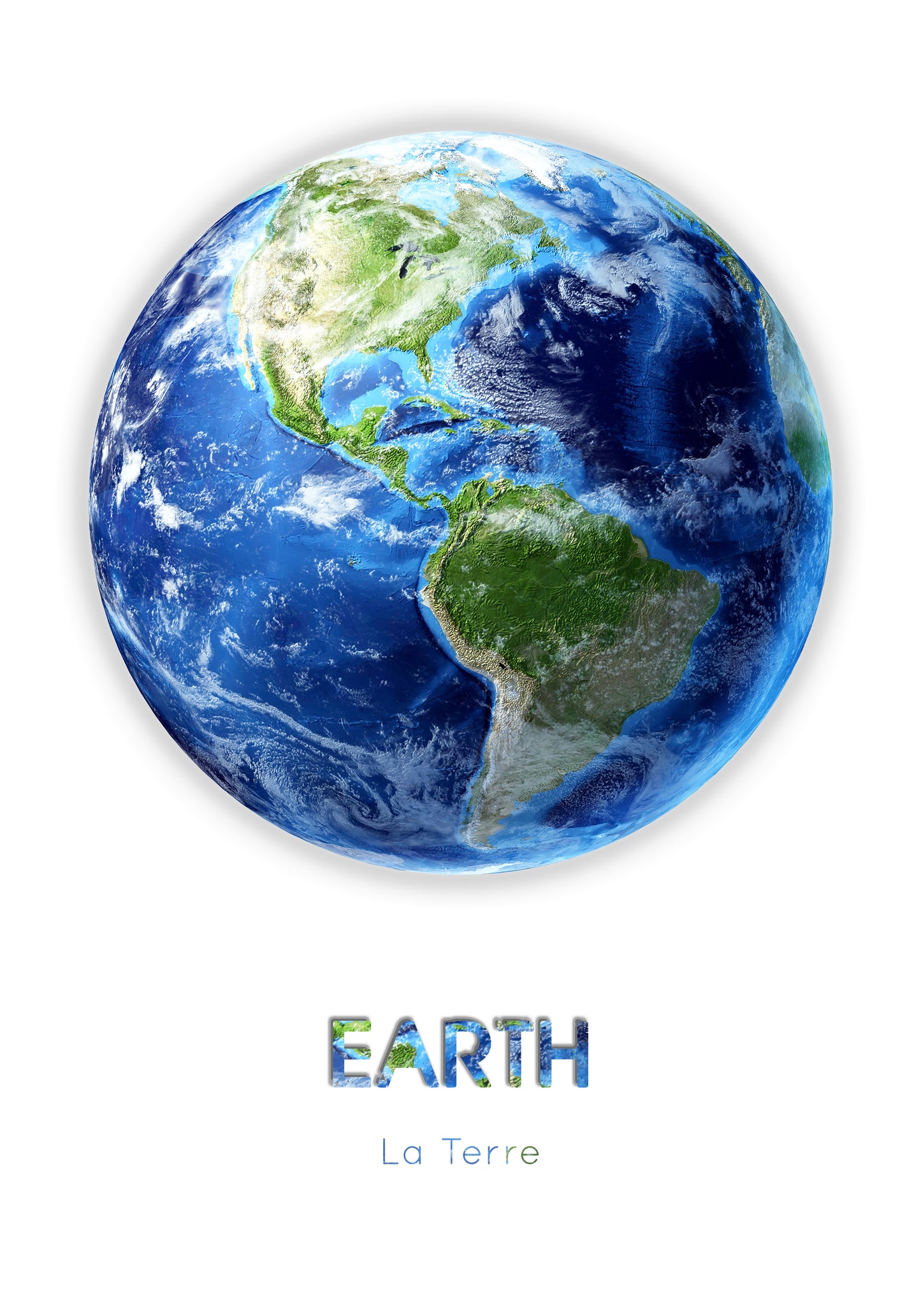 Poster illustration "Earth" fond blanc