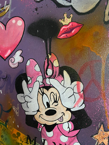 Peinture sur toile Minnie & Daisy Girl power