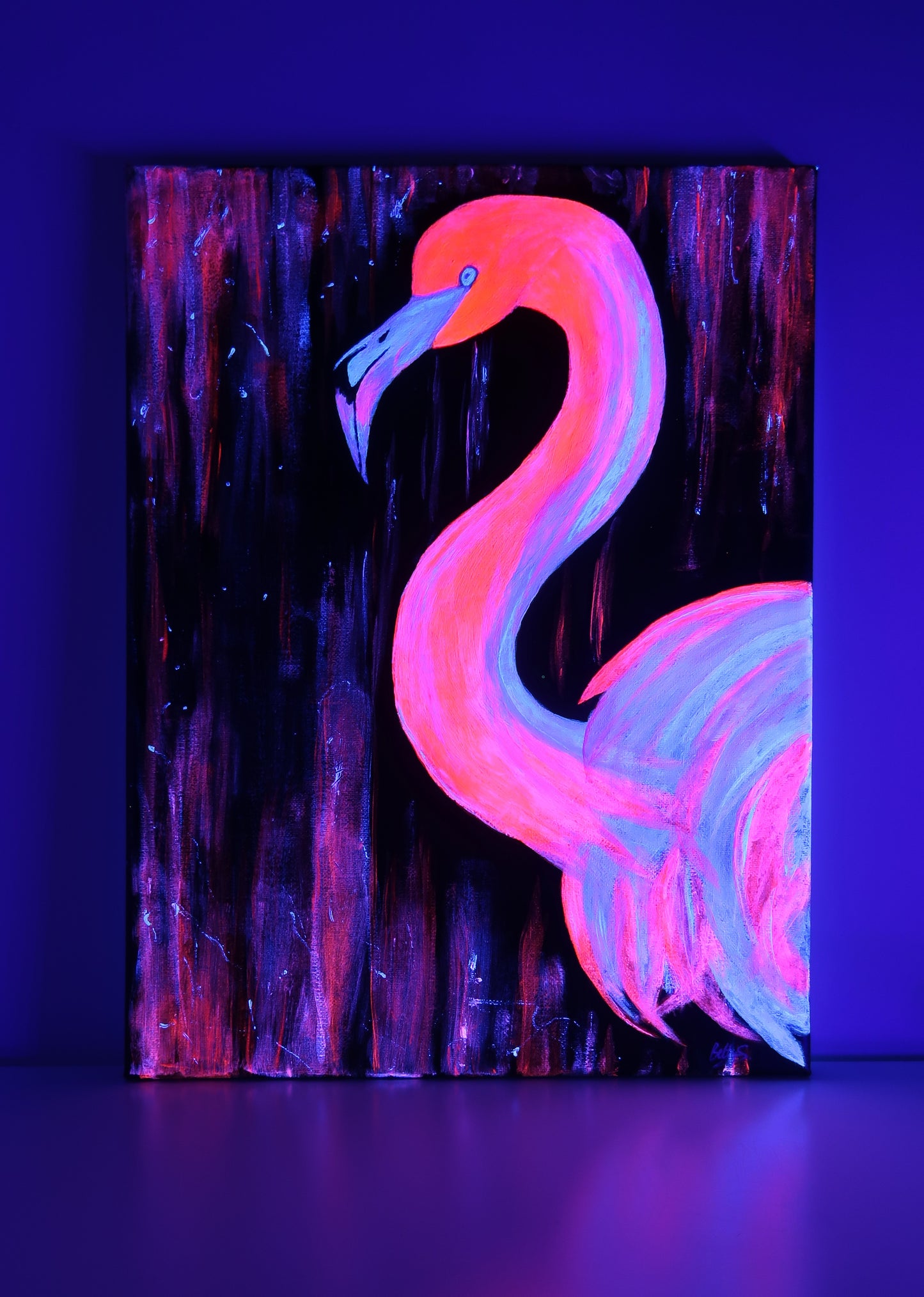 Toile Flamand rose - fluo