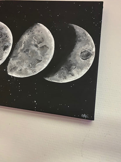 Peinture sur toile "Phases de Lune"