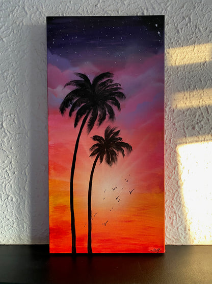 Peinture sur toile triptique « Tropical vibes"