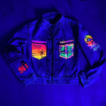 Veste en jean "Sunset vibes"