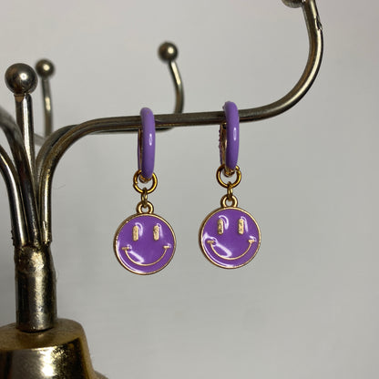 Boucles d'oreilles Smiley "2 en 1"