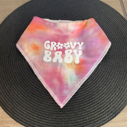 Bavoir triangle tie & dye  "Hippie Baby"