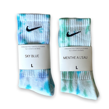 Chaussettes Nike Tie & Dye - Sky blue