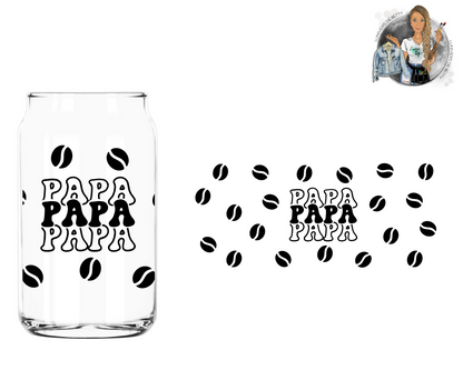 Tasse en verre "papa"