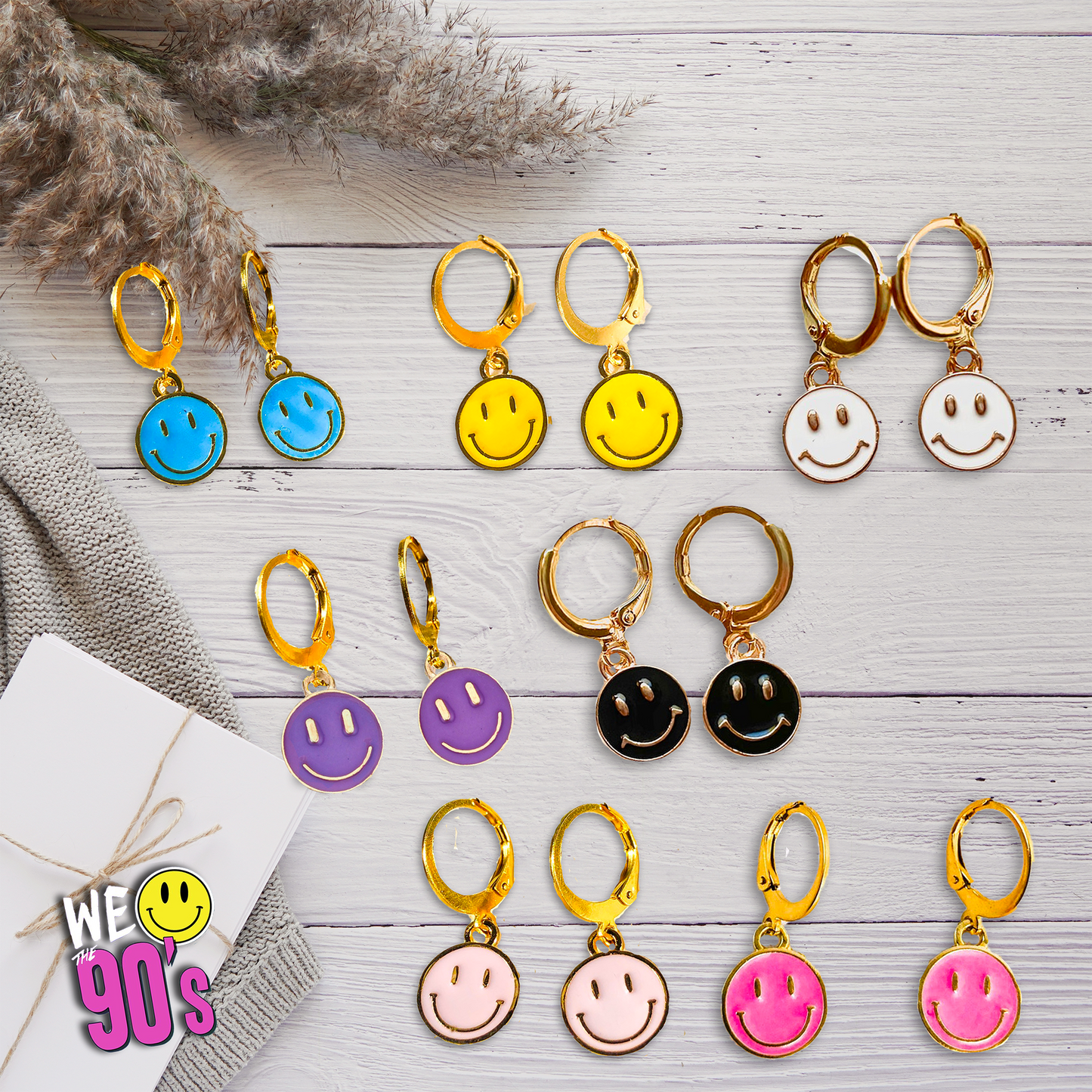 Boucles d'oreilles Smiley